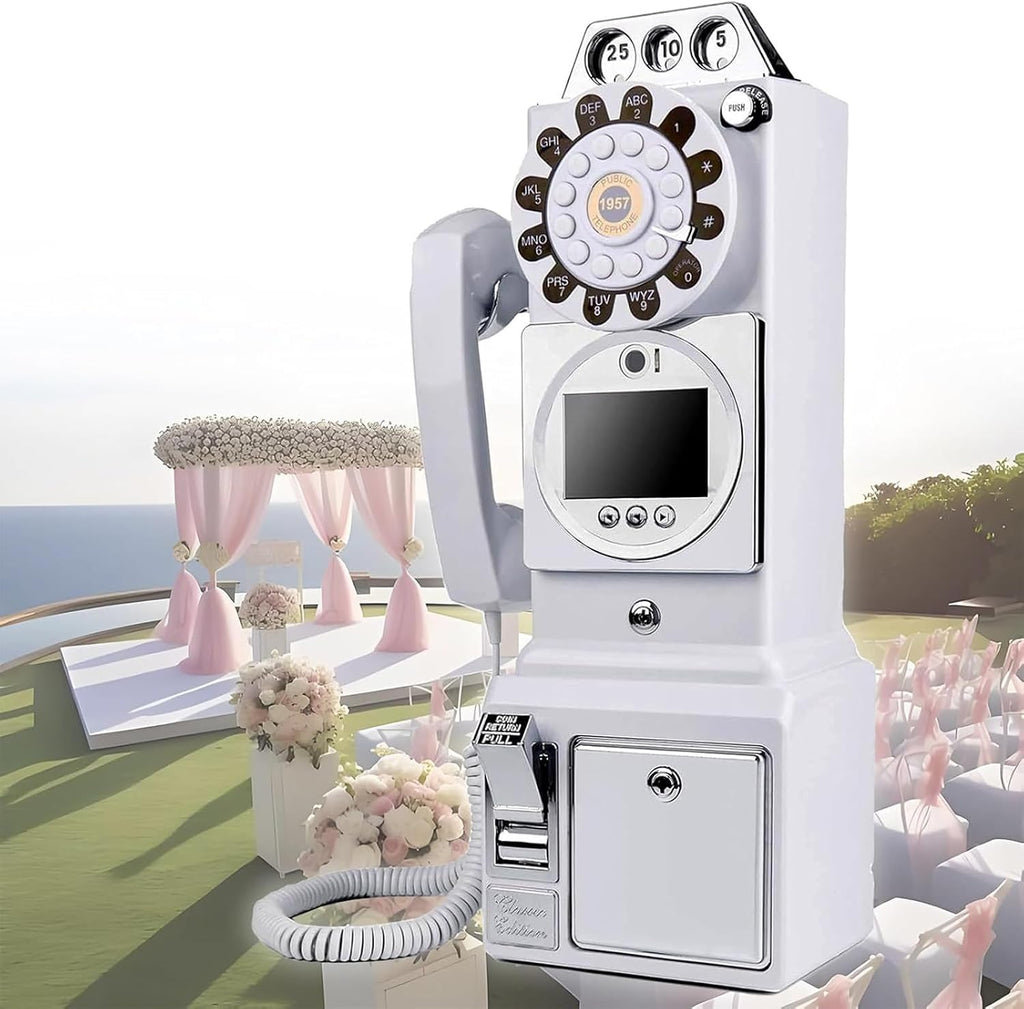 Video Audio Guest Book Wedding Phone, 32GB Customized Video Audio Guest Book Alternatives With Lens Recording,Video Audio Phone guestbook, Preserve Your Special Occasions,White