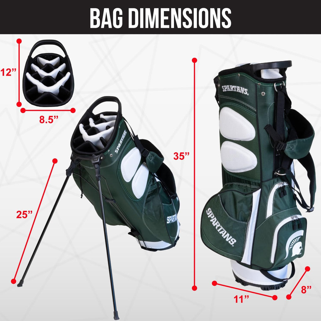 Team Golf NCAA Fairway Golf Stand Bag, Lightweight, 14-Way Top, Spring Action Stand, Insulated Cooler Pocket, Padded Strap, Umbrella Holder & Removable Rain Hood