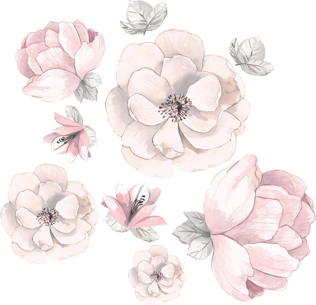Lambs & Ivy Signature Botanical Baby Watercolor Floral 4-Piece Crib Bedding Set