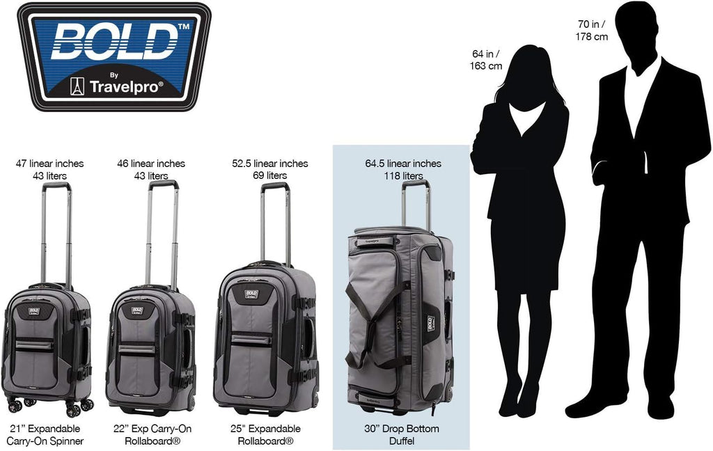 Travelpro Tpro Bold 2.0 30 Inch Drop Bottom Rolling Duffel