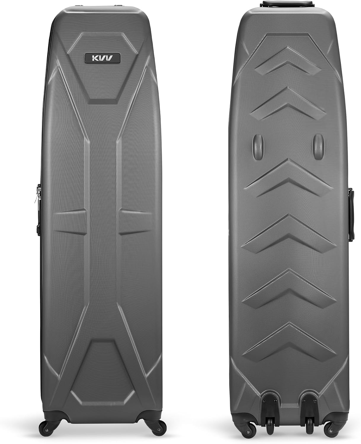 KVV Solid ABS Shell Hard Sided Golf Travel Case with Super Easy Rolling Wheels Ultimate Protection