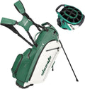 WOSOFE PU Golf Bag with 6/14 Way Top Dividers Automatically Adjustable Dual Straps Elegant Design for Men Women Pu Golf Stand Bag with Multiple Pockets