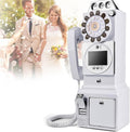 1080p Video Guestbook Wedding Phone,Wedding Phone Guestbook with Lens Recording,32G Memory Card,Retro 1960's Style Audio Guest Book,Creative Wedding Decorations(White)