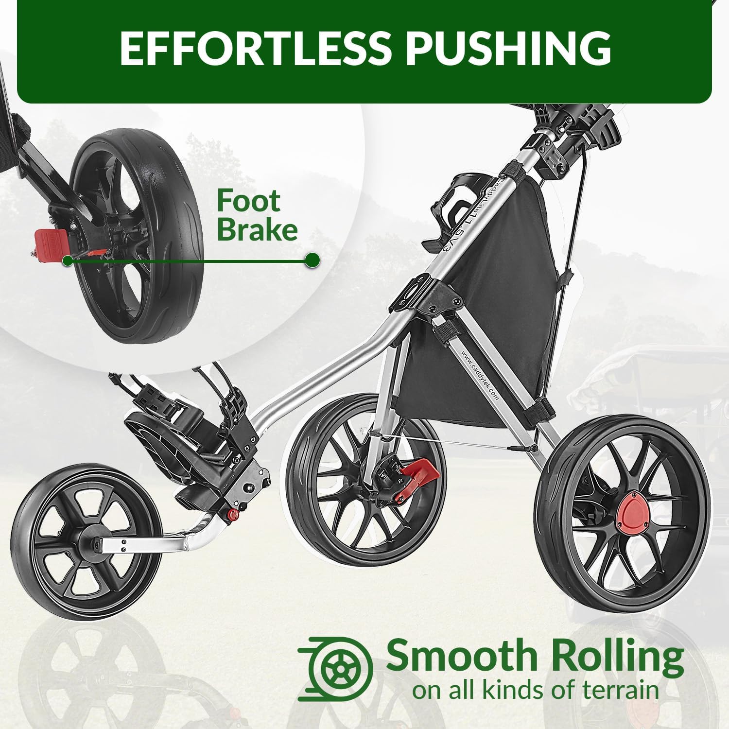 Caddytek Golf CaddyLite 11.5 V3 Superlite Deluxe Push Cart