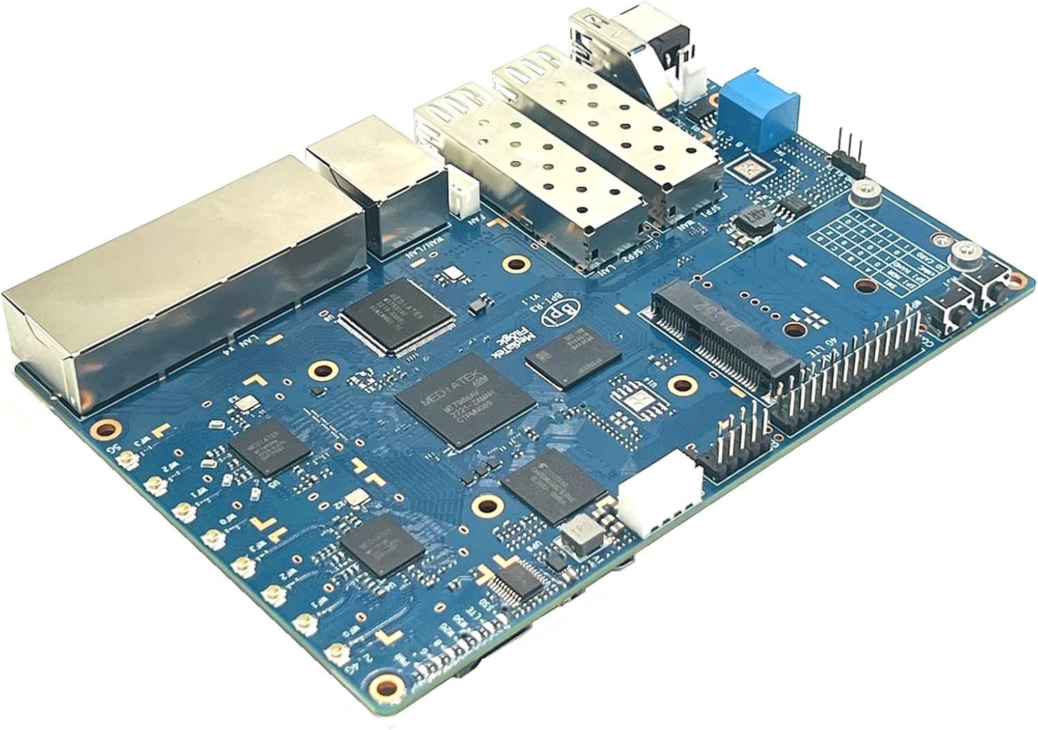 Banana Pi BPI-R3 Router Board with MediaTek MT7986(Filogic 830),Support Wi-Fi 6/6E,2.5GbE SFP