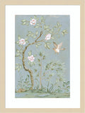 Amanti Art Framed Wall Art Print 21x16 Spring Flower Mural II Blue by Julia Purinton, Flowers Wall Art, Vintage Decor, Small Poster Painting Artwork for Living Room, Bedroom, Bathroom, Kitchen,