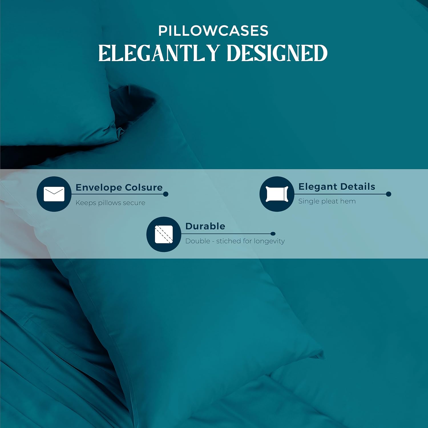 Mayfair Linen 100% Egyptian Cotton Sheets California King Size - Luxury 1500 Series Cal King Sheets Set Egyptian Cotton (4 PC, Teal), Silky Soft, Cooling Sateen Weave Hotel Collection Bedding