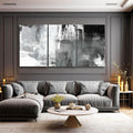 Kureful Extra Large Wall Art for Living Room Black Wall Decor White Wall Decorations Abstract Artwork Oversize Paintings Pictures for Home Office 24'x 36'x 3 Pieces