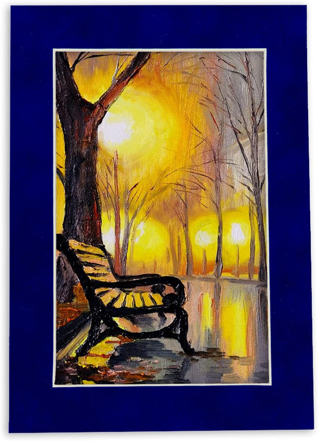 Poster Palooza Pack of 25 Acid Free 11x14 Mats Bevel Cut for 8.5x11 Photos - Royal Blue Suede Precut Matboards For Pictures, Photos, Framing - 4-ply Thickness
