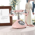 Audio GuestBook Telephone,Audio Guest Book Wedding Phone,Vintage and Retro Style Audio Guestbook, A Personal and Convenient Way,for Weddings, Birthdays, Anniversaries (Color : Pink)