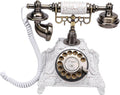 Audio Guest Book Phone, Vintage Retro Telephone for Wedding Party, Customized Voice Message for Home and Hotel (White)