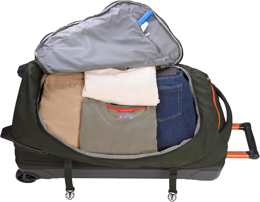 Eddie Bauer Expedition Rolling Duffel Bag with Wheels | Travel | Check-In | Luggage | Rugged | Durable - Dark Thyme, 30'