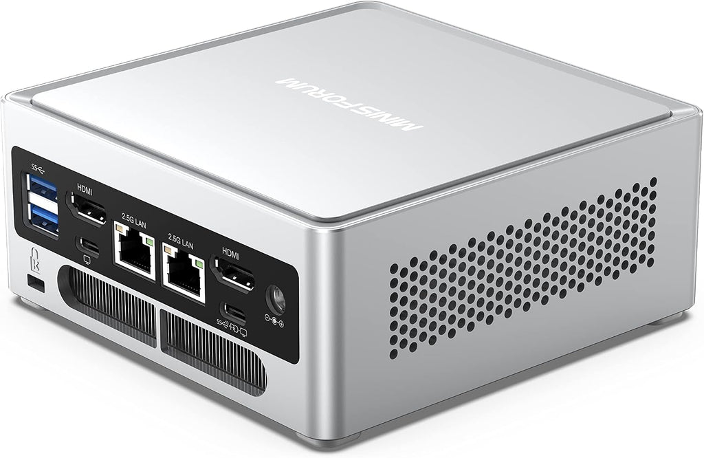 MINISFORUM NAB6 Lite Mini PC Core i5-12600H(12C/16T, up to 4.5 GHz) Desktop Computer 16GB RAM 1TB SSD, 2xHDMI + 2xUSB-C 4K@60Hz Outputs, 2x2.5G LAN, 4xUSB3.2, Iris Xe Graphics Mini PC