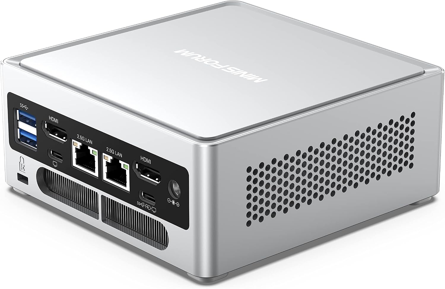MINISFORUM NAB6 Lite Mini PC Core i5-12600H(12C/16T, up to 4.5 GHz) Desktop Computer 16GB RAM 1TB SSD, 2xHDMI + 2xUSB-C 4K@60Hz Outputs, 2x2.5G LAN, 4xUSB3.2, Iris Xe Graphics Mini PC