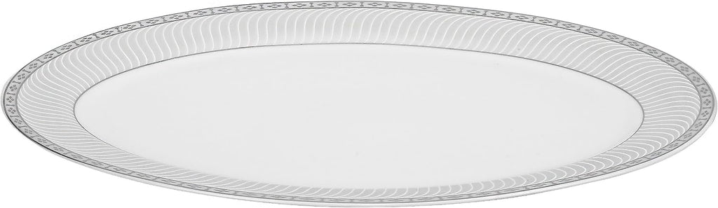 Lorren Home Trends 57-Piece Porcelain Dinnerware Set, Alina-SL, Service for 8
