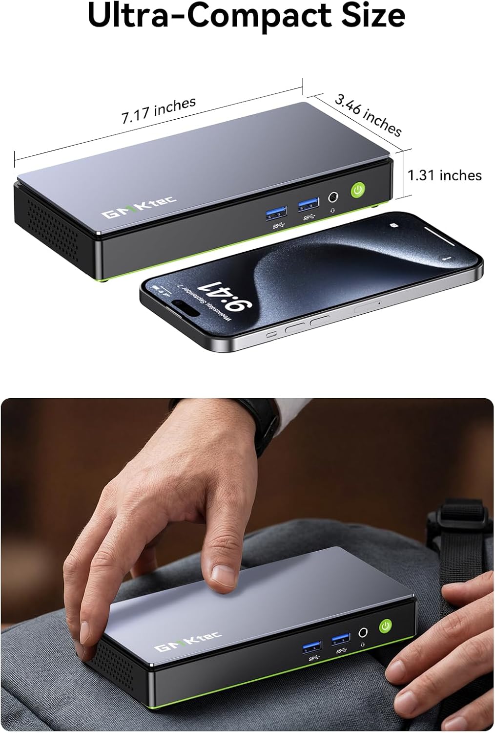 GMKtec K13 Mini PC Intel Ultra 7 256V (Turbo 4.8GHz) SK Hynix LPDDR5 8533 MT/s PCIe 4.0 SSD Intel ARC 140V Desktop Mini Computer 5GbE LAN NIC/ 2X M.2 Expansion Slots/ USB4/ HDMI