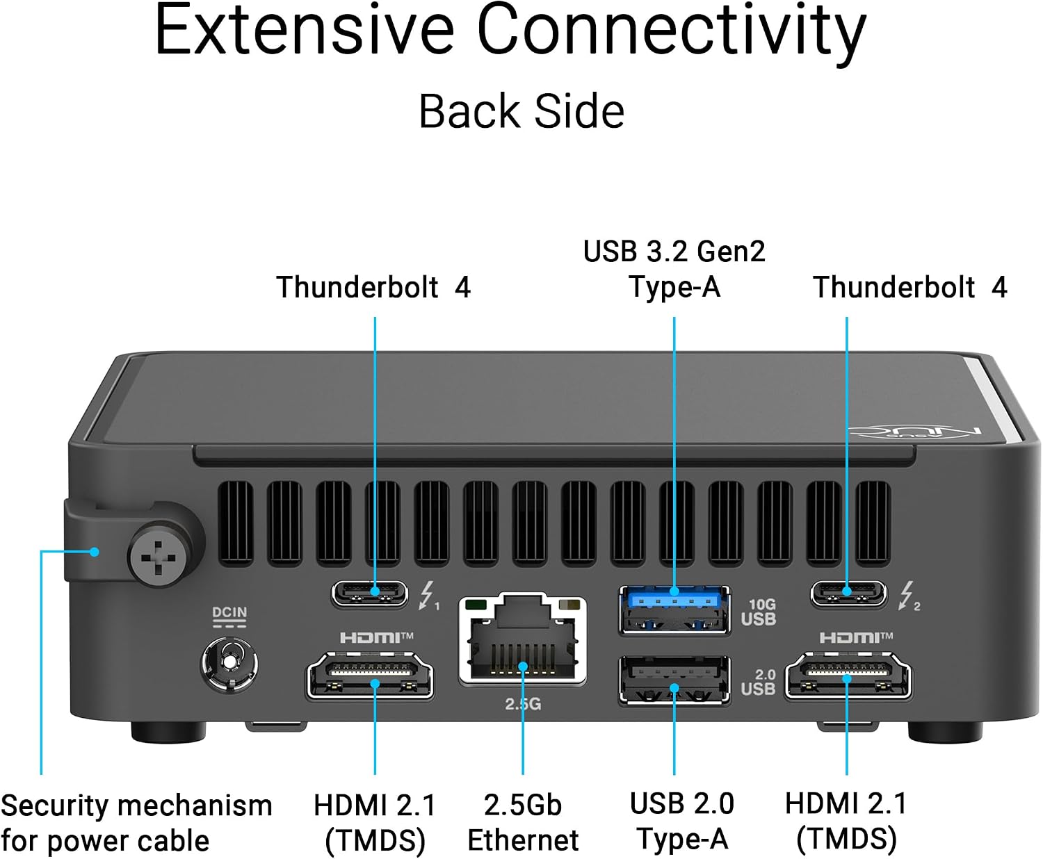 ASUS NUC 15 Pro Slim Full System Mini PC with Intel Series 1 Core 3 100U, 16GB DDR5 RAM, 512GB PCIe G4x4 NVMe SSD, Thunderbolt™ 4, WiFi 7 & Bluetooth 5.4, Toolless Chassis Access, VESA Mount Included