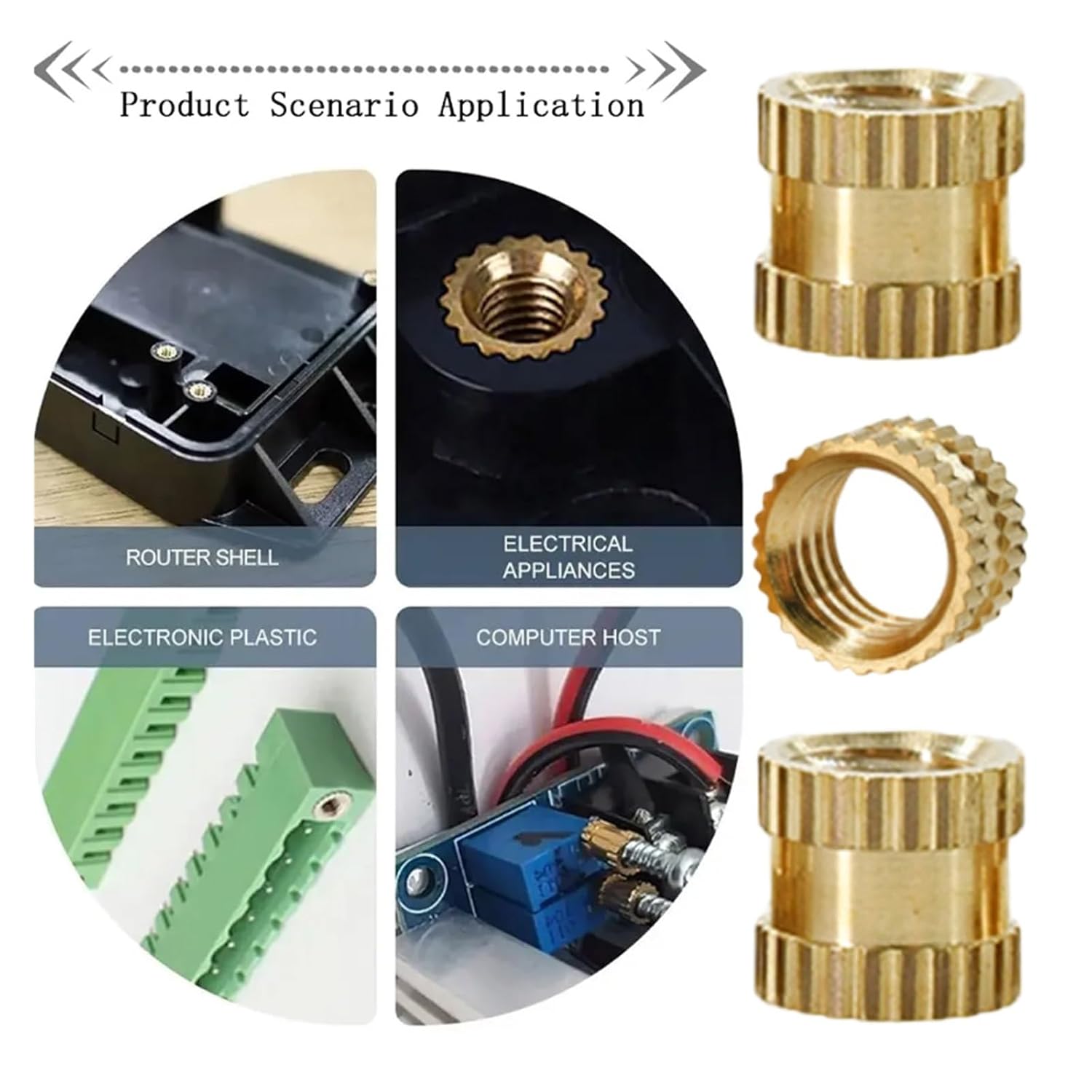 Brass Insert Nut M2 M2.5 M3 M4 M5 M6 All Size 1400 Brass Insert Nut Assortment Kit Hot Melt Knurled Thread Injection Nut Inserts for 3D Printing(M2M3M4(1400pcs))