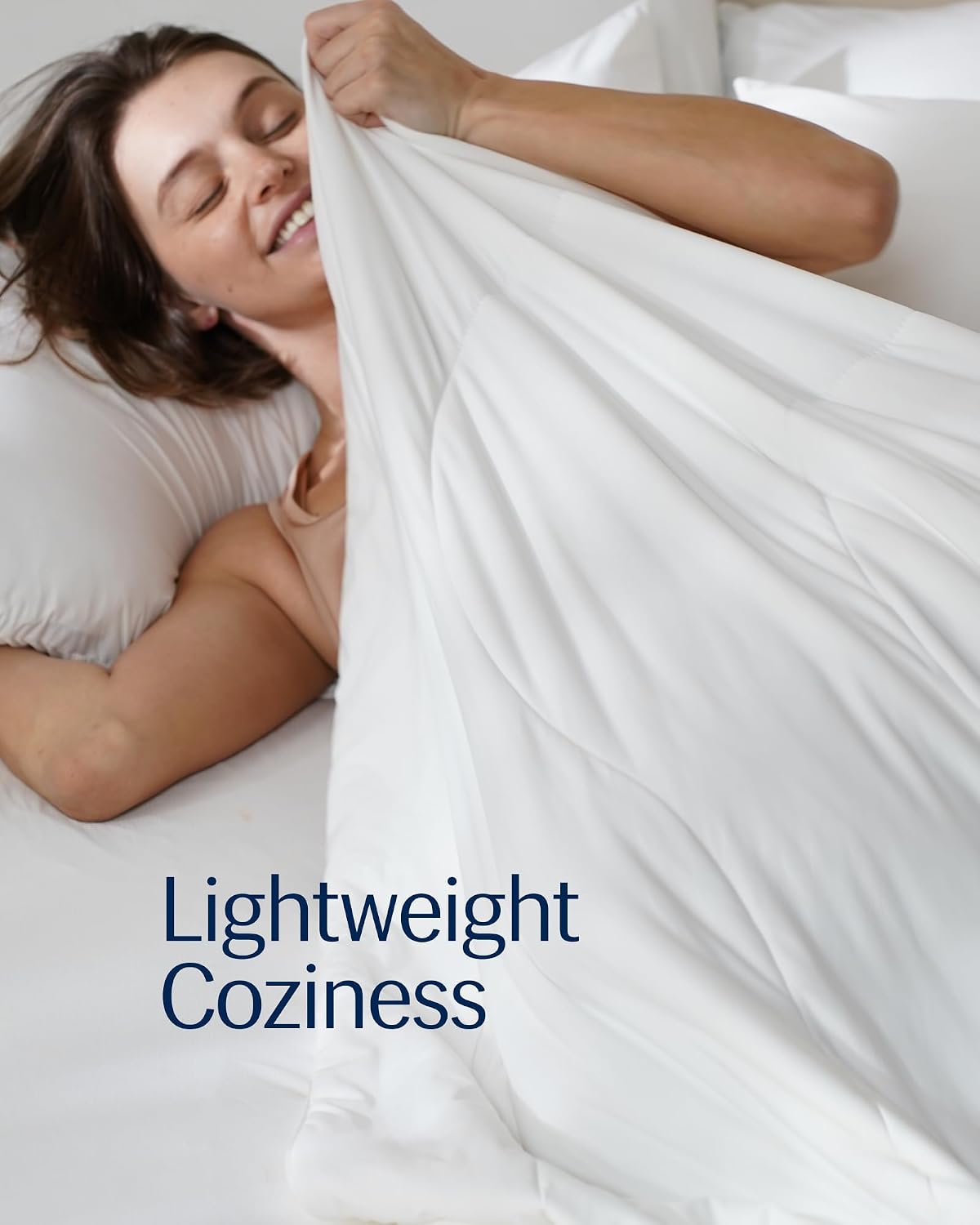 REST® Evercool® Cooling Comforter, King/Cali King, Blanket for Hot Sleepers, All Season Bedding to Keep Cool for Night Sweats, Breathable Lightweight Duvet, 106x90 Inches, Arctic White