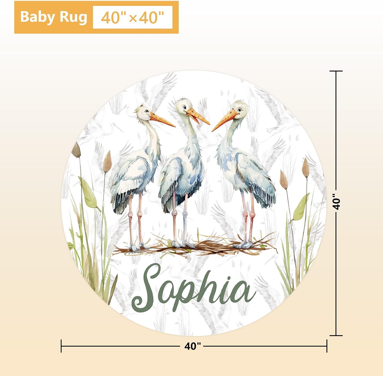 Terwex Custom Baby Crib Bedding Set, 5 Pcs Personalized Name Baby Crib Sets for Infant Toddler, Green Crane Nursery Bedding Set for Boy Girl, Double Layer Flannel Baby Bedding Sets Customized Gifts