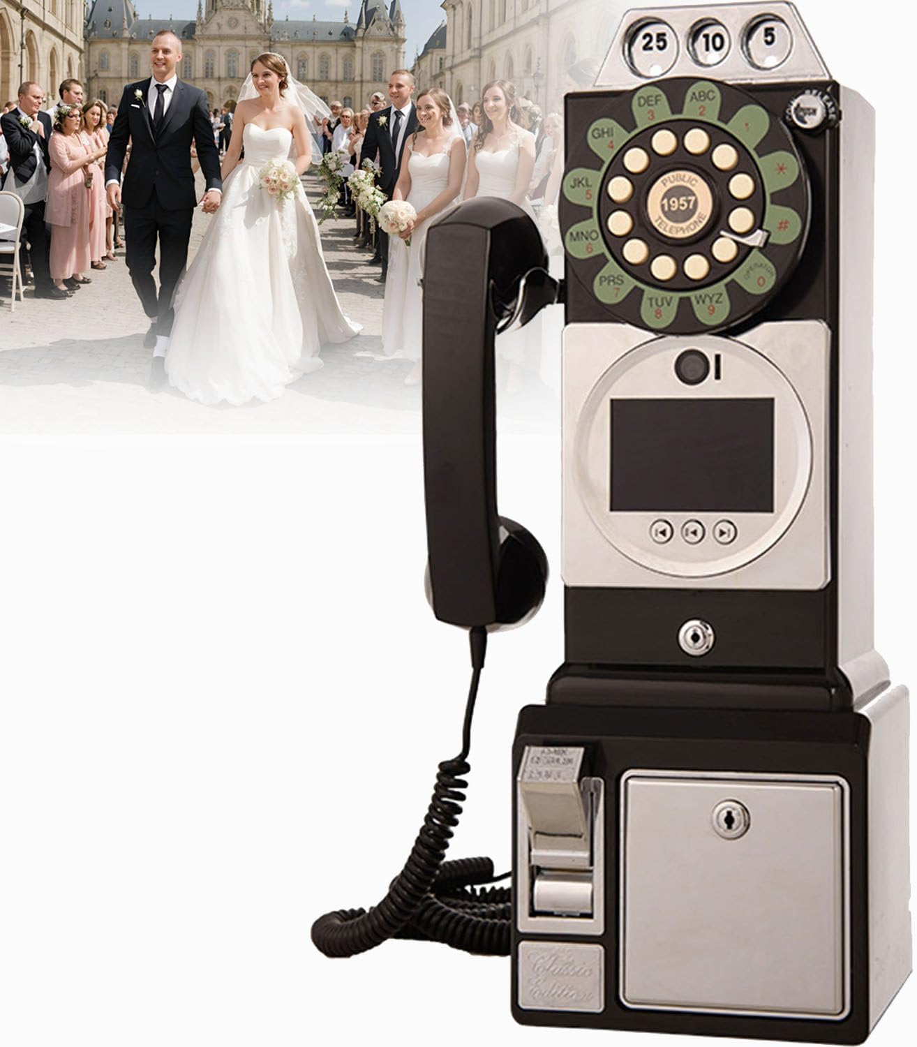 Video Audio Guest Book Phone,1080P Video GuestBook Wedding Phone,Video Audio Guest Book Alternatives for Birthday Party Anniversary Engagement (Black 32G)
