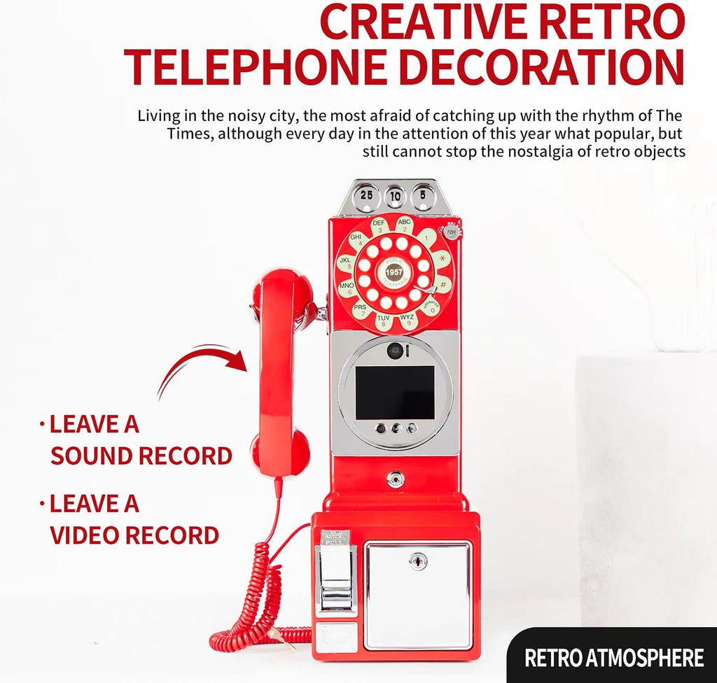 Video Audio Guest Book，Wedding Phone Guestbook,Capture Every Heartfelt Moment, The Ultimate Video Audio Guest Book for Weddings 54x27x20 cm (Red)