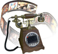 Customized Video Messages Message Book, Vintage Video Audio Guestbook Wedding Phone, Video Audio Guest Book Phone, 2K, 128G SD Card, Volume Adjustable, for Engagements Anniversaries B