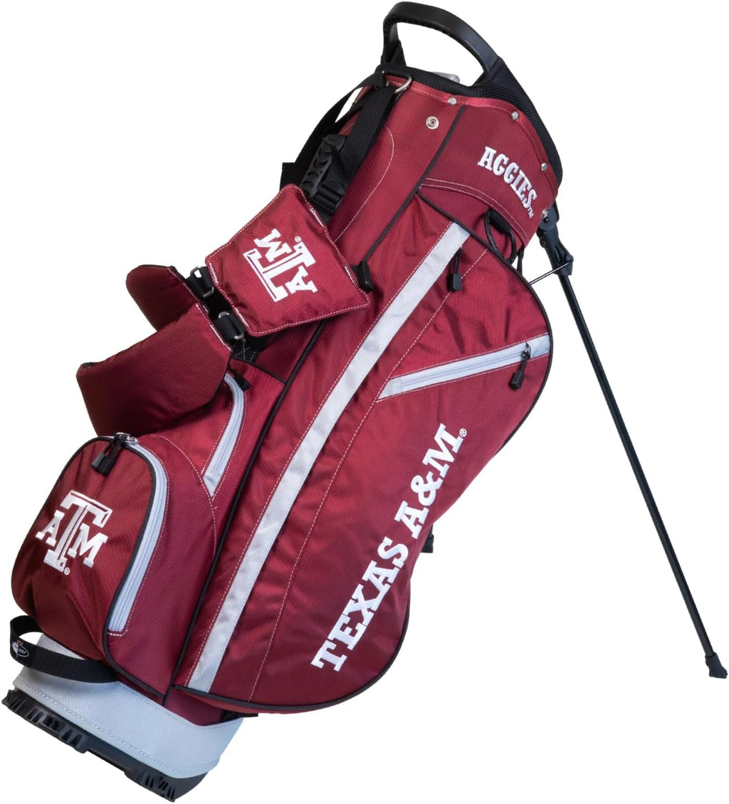 Team Golf NCAA Fairway Golf Stand Bag, Lightweight, 14-Way Top, Spring Action Stand, Insulated Cooler Pocket, Padded Strap, Umbrella Holder & Removable Rain Hood