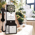 Video & Audio Guest Book Wedding Phone, Five Levels Brightness, Retro Landline Style Guestbook, 1080p HD Audio Phone Guestbook for a Variety of Memorable Party Occasions,Black-64GB