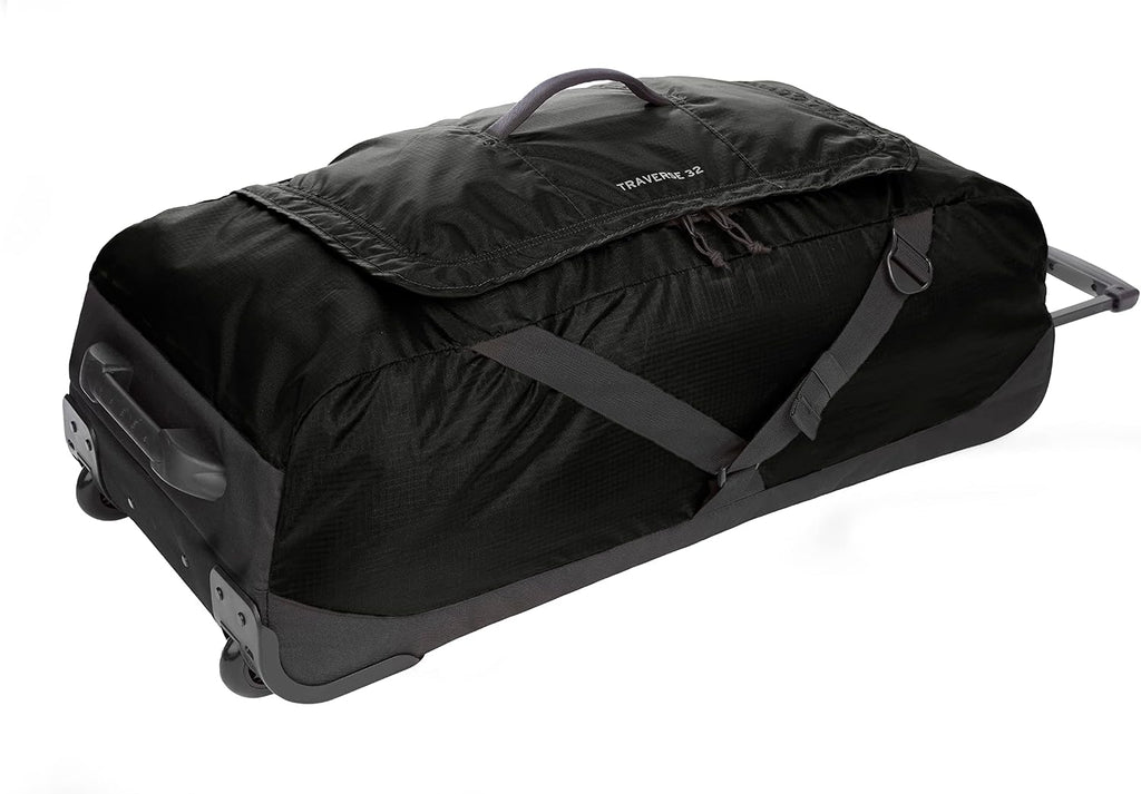 Eddie Bauer Traverse Luggage | Roller Wheels | Telescoping Handle | Travel | Vacation | Ripstop Nylon - Black, 31'