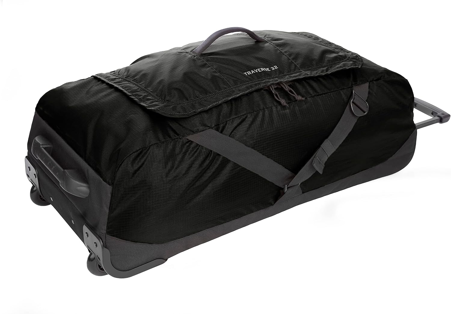 Eddie Bauer Traverse Luggage | Roller Wheels | Telescoping Handle | Travel | Vacation | Ripstop Nylon - Black, 31'