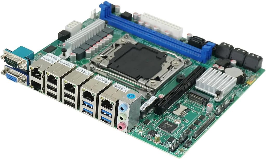 C612 NAS Motherboard Slot 10xSATA 1*M.2_ NVME PCIE ×1 LGA2011-3 for NAS Router Sever 6x2.5GbE I226 DDR4 RAM Memory