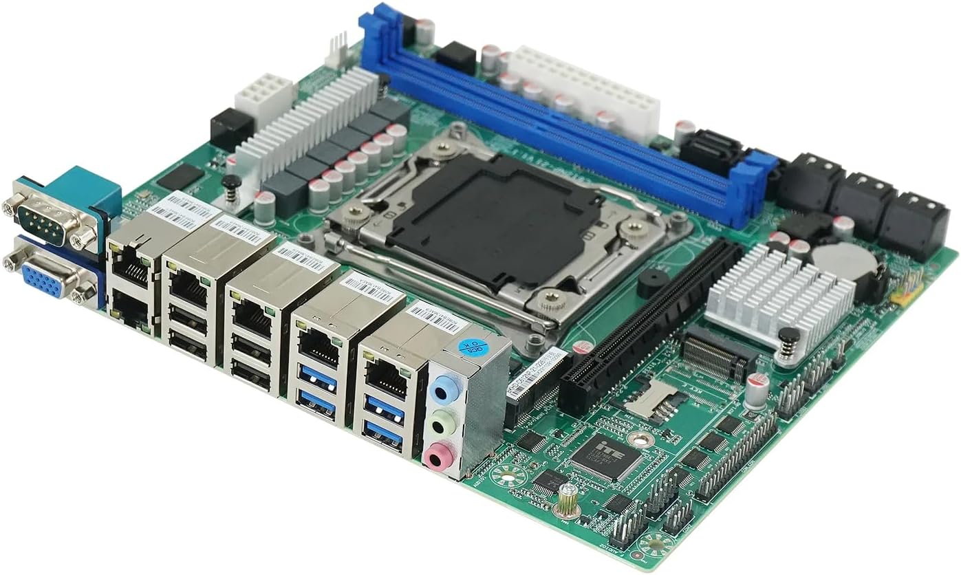 C612 NAS Motherboard Slot 10xSATA 1*M.2_ NVME PCIE ×1 LGA2011-3 for NAS Router Sever 6x2.5GbE I226 DDR4 RAM Memory
