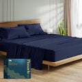 Mayfair Linen 100% Egyptian Cotton Sheets King Size - 1500 Series King Size Sheets Set Egyptian Cotton, Luxury Bedsheet (Navy Blue, 4 PC), Soft, Cooling, 17' Deep Pocket Sateen Weave Bedsheet Set