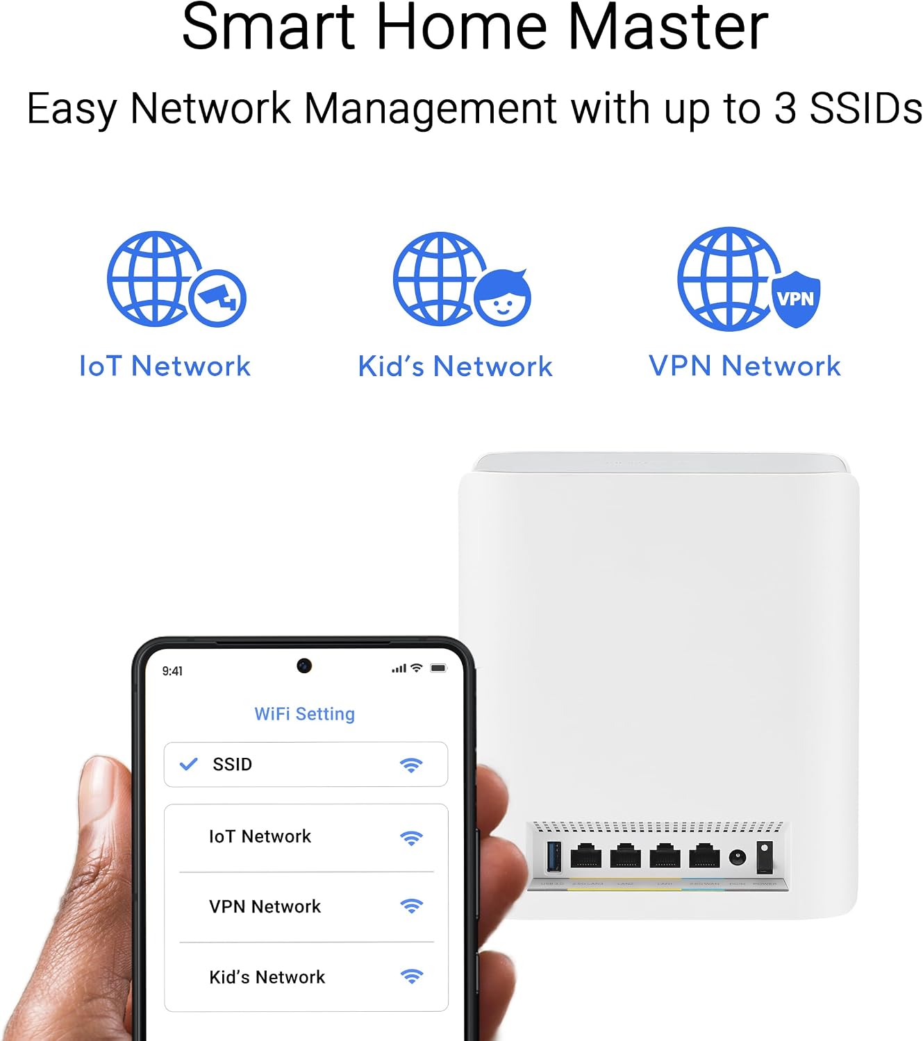 ASUS ZenWiFi BT8 BE14000 WiFi7 Tri-Band Wireless Mesh System (White, Triple Pack)