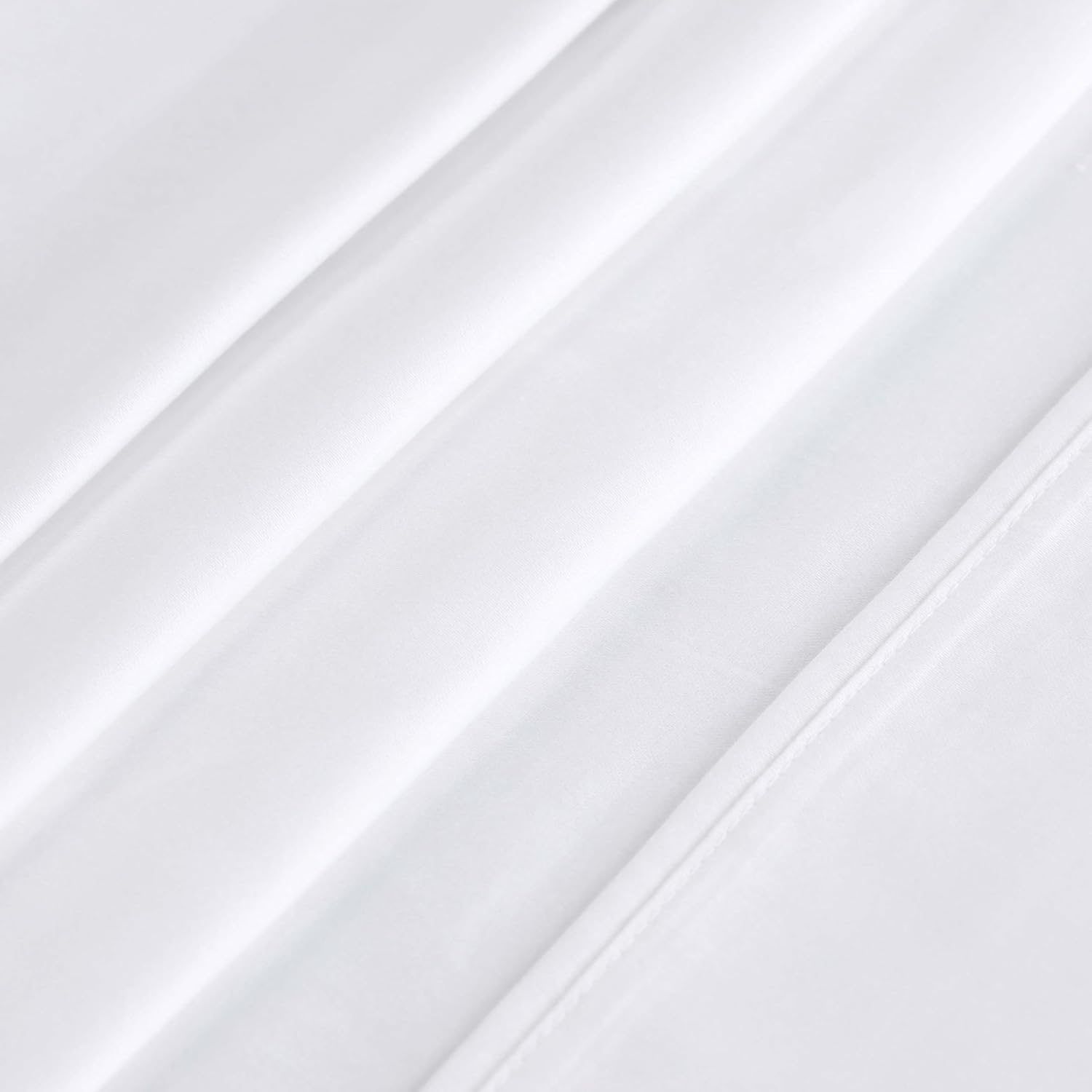 Superior Egyptian Cotton 400 Thread Count Bed Sheet Set, 1 Elastic Deep Pocket Fitted Sheet, 1 Flat Sheet, 2 Pillowcases, Soft Bedding, Luxury Sheets, Sateen Weave, Queen Size, White