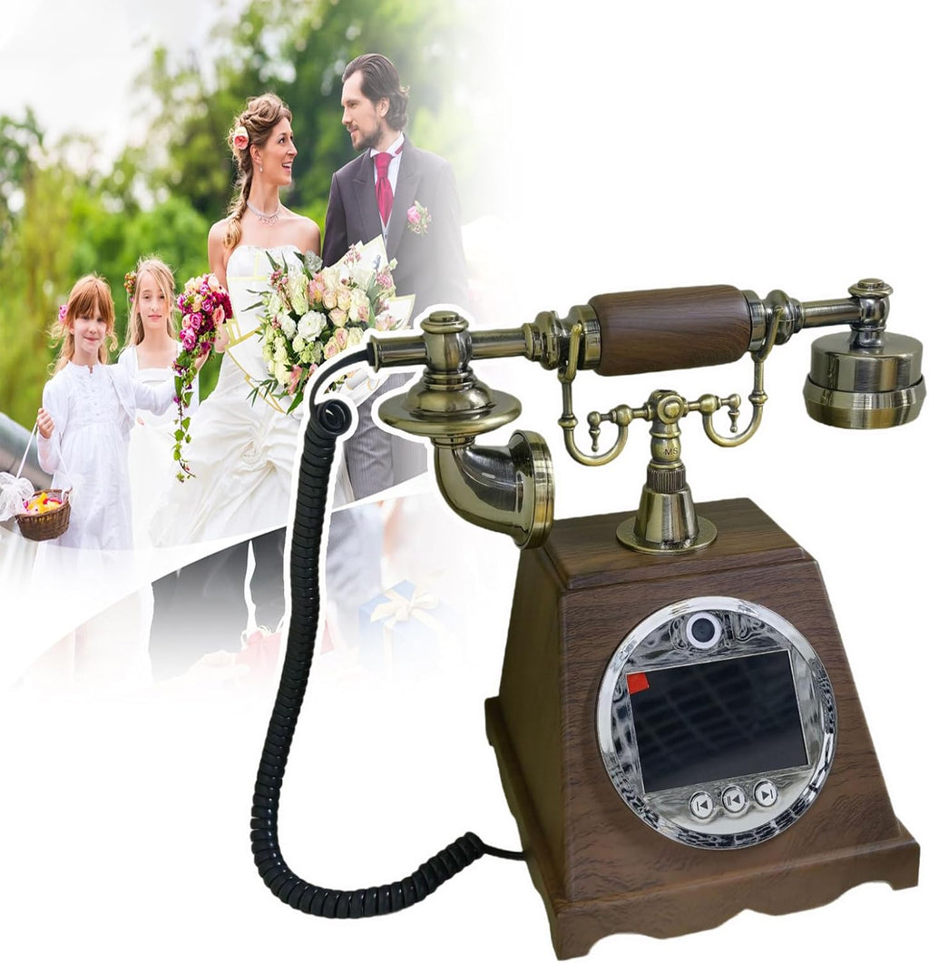 Creative Customized Video Messages, Video Audio Phone Guest Book, Wedding Audio Guest Book, Screen Brightness Adjustable, 99 Custom Photos, 2K, Preserve Your Special Occasions B