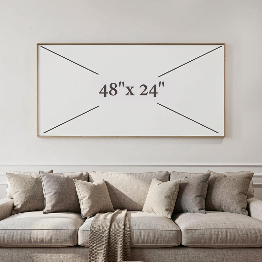 Wall Art Abstract Canvas Painting Gray Fantasy Wall Decor Fluid Ink Modern Artwork for Living Room Bedroom Dining Room Home Office Decor 24'x48' 1 pcs with Framed