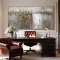 Neutral Canvas Arts Gold Wall Art Decor Framed Abstract Pictures Grey Prints Artwork for Living Room Bedroom Dining Room Home Office Decor 29'x58'