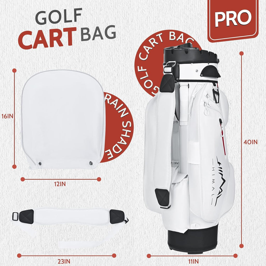 uniHimal14-Way Golf Cart Bag Pro with Full Length Divider Top, Golf Bag for Men with Handles and Rain Cover