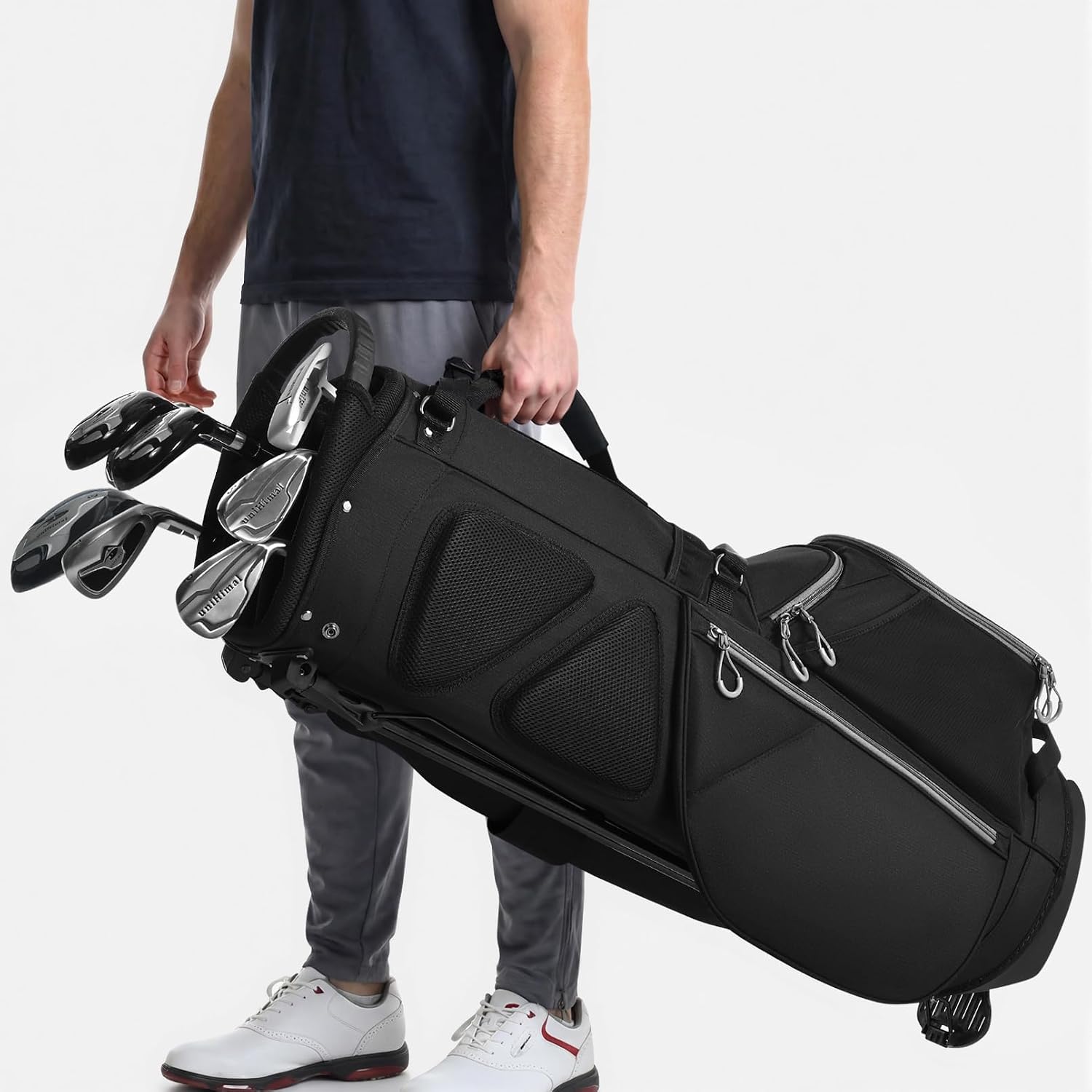 GoHimal 14-Way Golf Stand Bag, Golf Bag with Stand - Lightweight Durable Club Bag for Men & Women