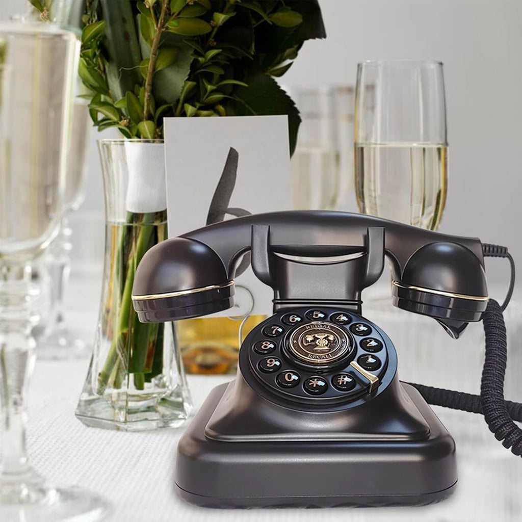 Audio Guest Book Wedding Phone, After The Tone Guest Phone Wedding,Customized Audio Guestbook Phone,Vintage Rotary Styled Record Guest Book Telephone for A Variety of Memorable Party Occasions