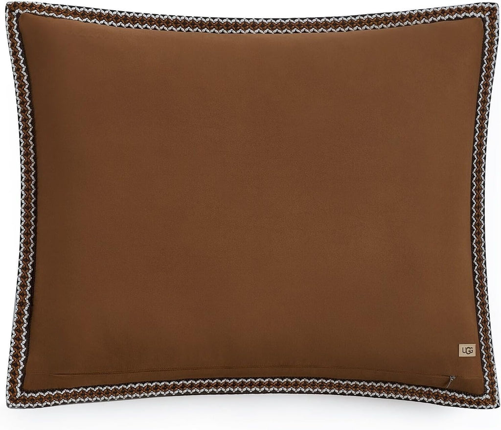 UGG Braid Full/Queen Quilt Set – 3 Piece Queen Quilt Bedding Set with 2 Shams, Soft Lightweight Bedspread Coverlet for Home & Bedroom, Chestnut Brown (Devon)
