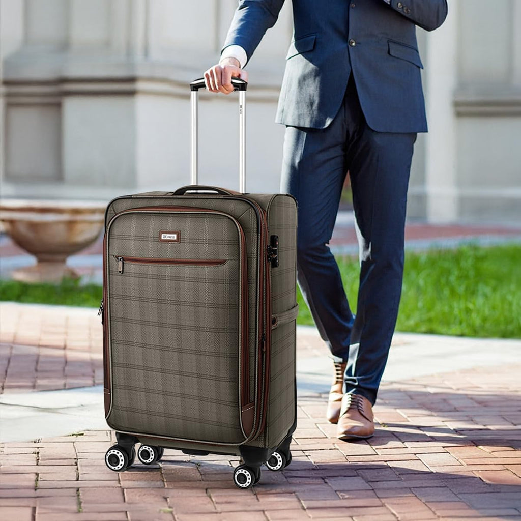 Expandable 20% Luggage-30 inch Luggage with Double Spinner Wheels-Softside Luggage w/TSA LOCK-Travel Luggage for Men Women,30''-COLOR-6