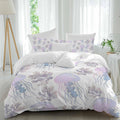 Prime Leader Jellyfish Coral Duvet Cover Set Queen Size 4 Pieces Dreamy Pink Purple Ocean Coastal Bedding Set with Zipper Closure, 1 Comforter Cover 90x92 Inches 1 Flat Sheet & 2 Pillow Cases