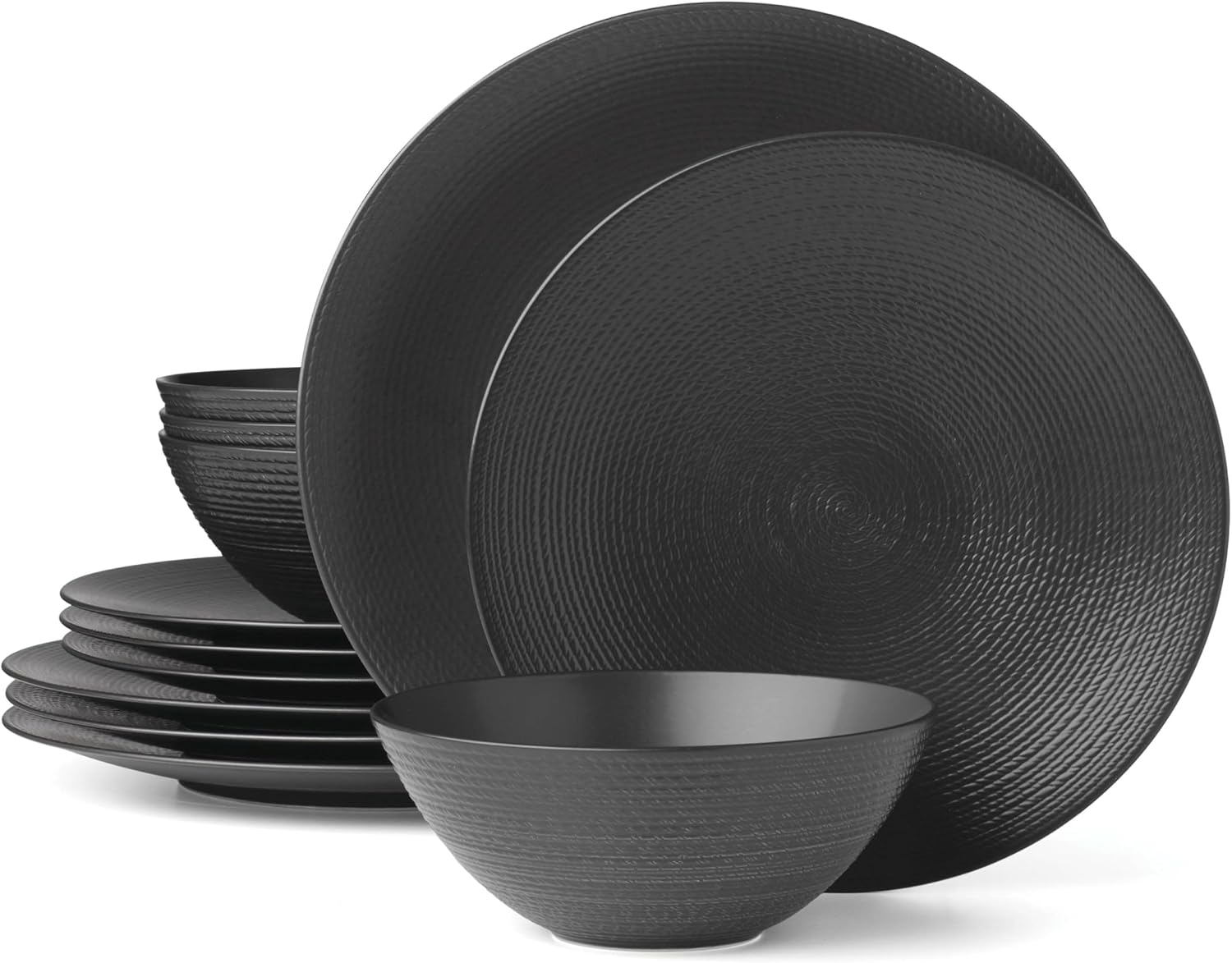 Lenox 895250 Lx Collective Black 12-Piece Set, White