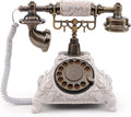Audio Guest Book Phone, 32G Capacity Vintage Audio GuestBook Wedding Phone, Retro Audio Telephone Recording Customized Voice Message for Your Wedding Party, Retro White