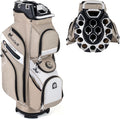 Goplus Lightweight Golf Cart Bag, Molded Lock Top Golf Club Bag w/14-Way Full Length Organizer Dividers, 11 Pockets, Cooler Bag, Straps, Umbrella Holder & Rain Hood for Men Women