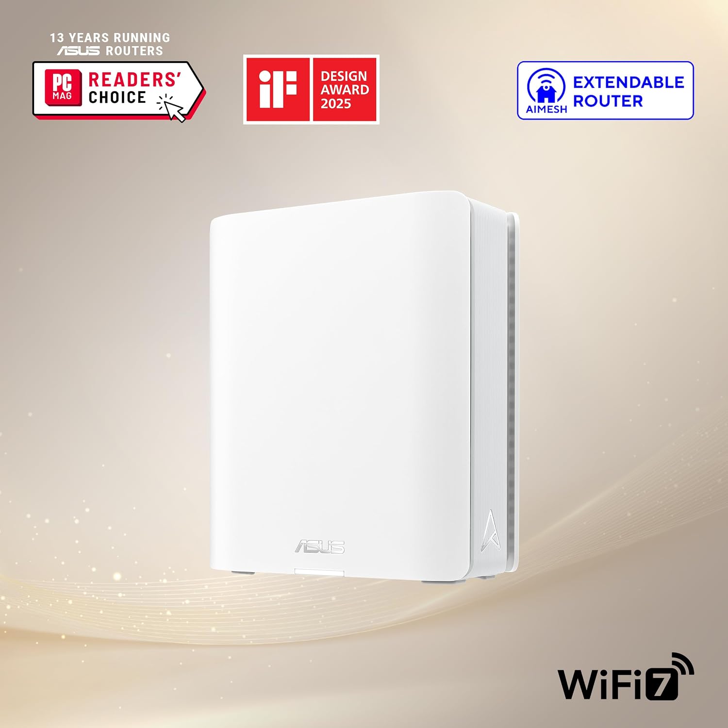 ASUS ZenWiFi BT8 BE14000 WiFi7 Tri-Band Wireless Mesh System (White, Triple Pack)