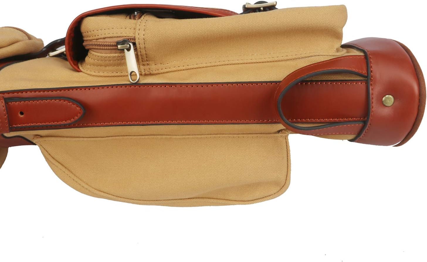 TOURBON Vintage Golf Club Carry Bags Travel Case - Canvas and Leather